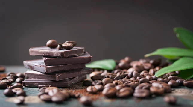 Dark Chocolate With Coffee Beans